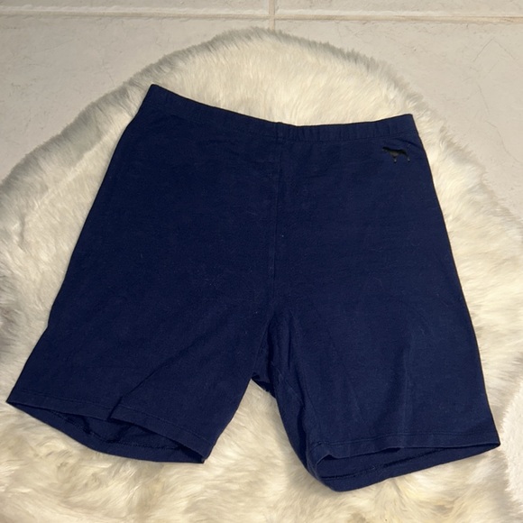 Victoria’s Secret Pink Dark Navy Biker Shorts Yoga Medium - Picture 4 of 5